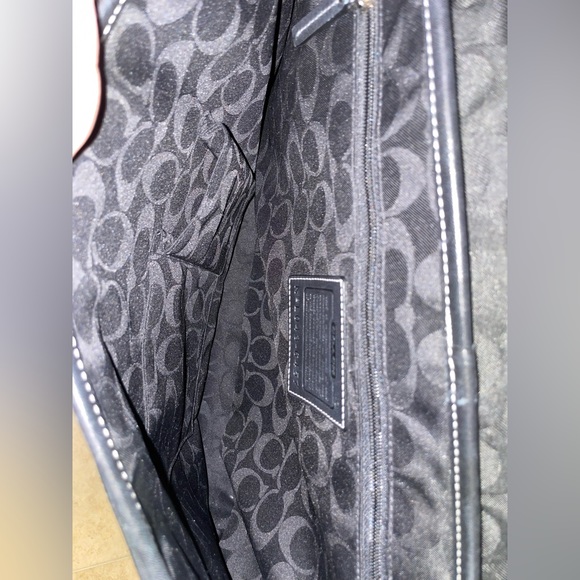 COACH leather laptop bag briefcase travel work bag vintage glove-tanned  leather - Picture 10 of 14